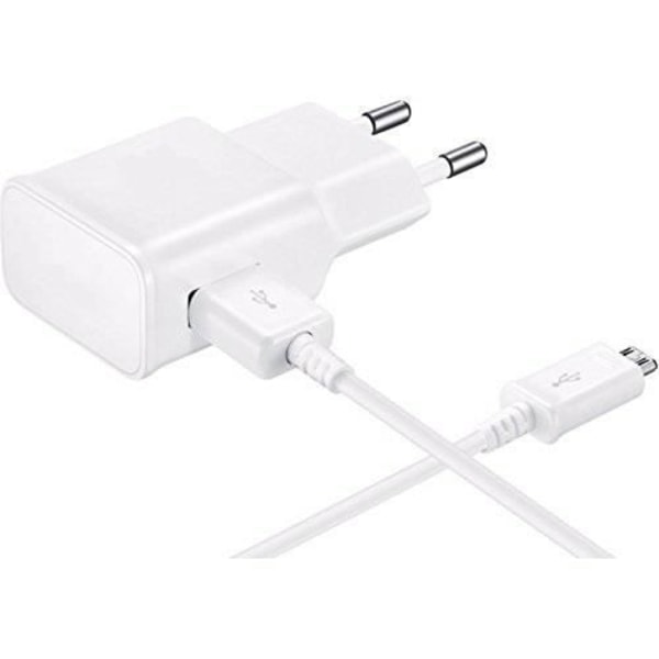 [Kompatibel Samsung Galaxy A3-A5-2015-2016-A6-A6+-A7] USB-kabel 1 meter + Hvidt vægoplader [Phonillico®]