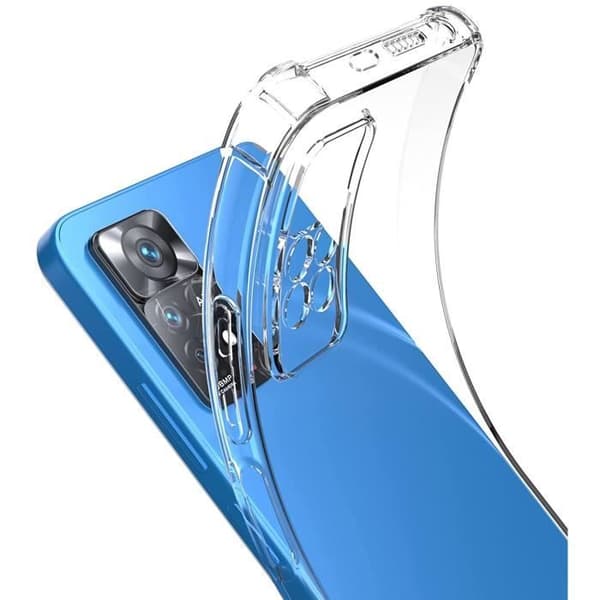 Coque til Xiaomi Redmi Note 11 Pro - Redmi Note 11 Pro 5G - Stødabsorberende Beskyttelse Silicone Blød Transparent Phonillico® Transparent