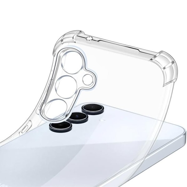 Stöttålig skal - Phonillico® - Samsung Galaxy A35 5G - Mjuk silikon - Transparent - Förstärkt skydd Transparent
