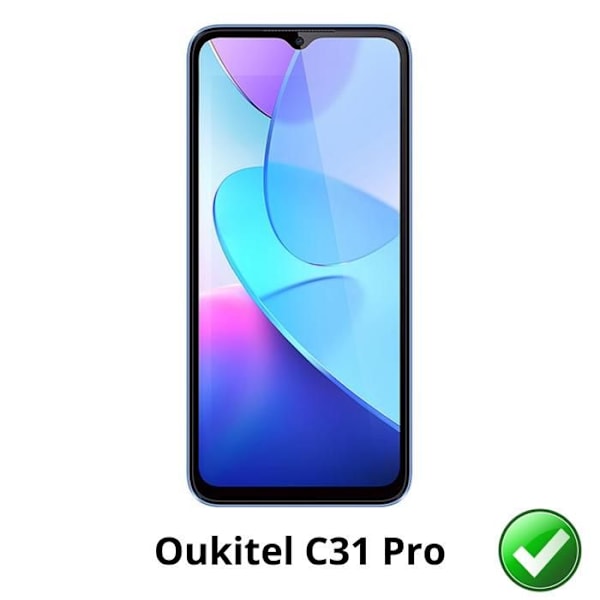 Skärmskydd - Phonillico - Oukitel C31 Pro - Paket med 2 - Ultrafin - Represistent Transparent