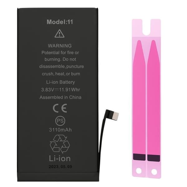 Batteri til iPhone 11 - Erstatningsbatteri 3110mAh Lithium-ion Phonillico®