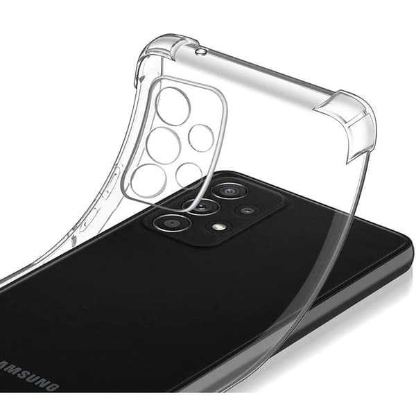 Stötsäker skal för Samsung Galaxy A33 5G och 2 härdade glas skydd för skärm Phonillico® Transparent