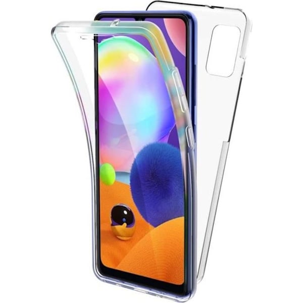 Kansi Samsung Galaxy A31: Täydellinen Läpinäkyvä TPU Silikoni Suojakuori Kaksi Osaa Etu Takana Yhteensopiva Phonillico®
