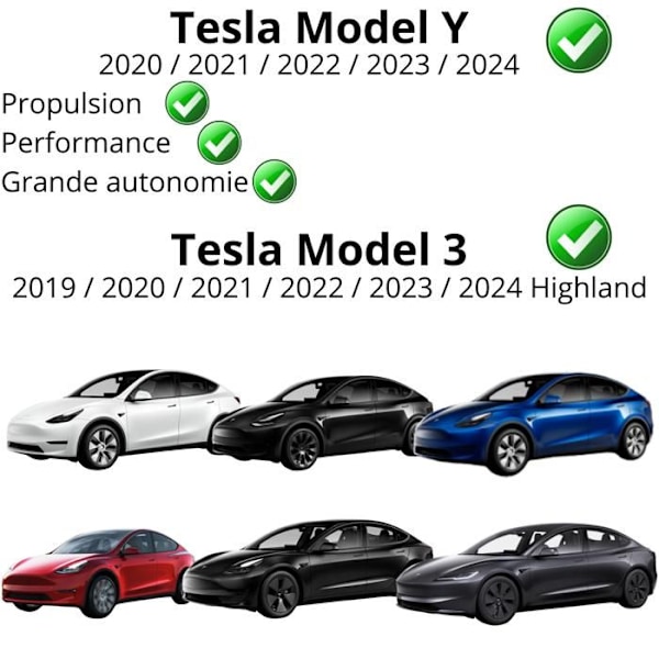Skyddande halkskyddspedaler kompatibla med Tesla Model Y och Model 3 - Pedalöverdrag för broms och gasbil Phonillico