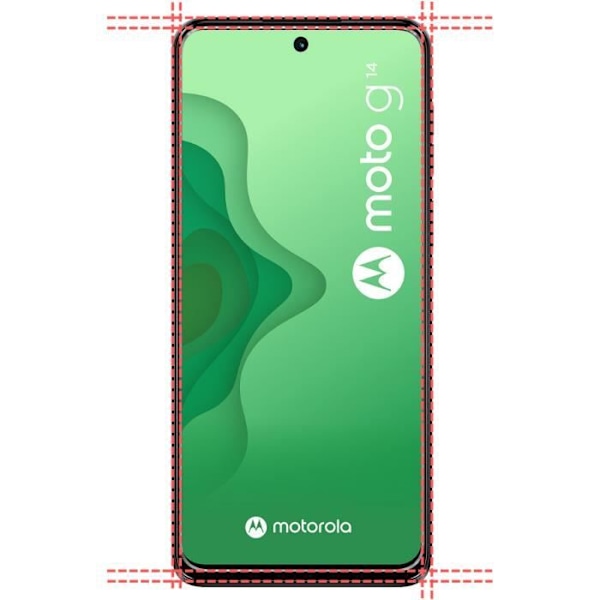 Skærmbeskyttelsesfilm - Phonillico - Motorola Moto G14 - Pakke med 2 - Hærdet glas - Ridsesikker Transparent