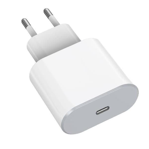 Snabbladdare 20W för iPhone 18 PRO/iPhone 18 PRO MAX/iPhone DUO - Phonillico® Vit