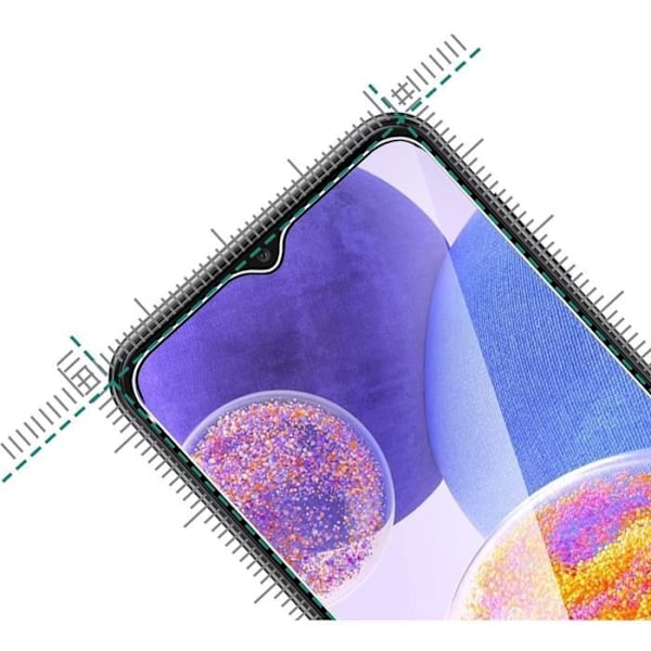 Fodral till Samsung Galaxy A23 och 2 Härdat Glas Skärmskydd Phonillico® Transparent