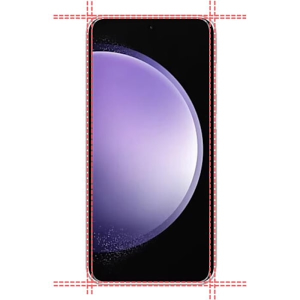 Lujaritkettu lasi Samsung Galaxy S23 FE:lle ja kameransuojus [Pakkauksessa 2] Phonillico® näytönsuojakalvo Transparent