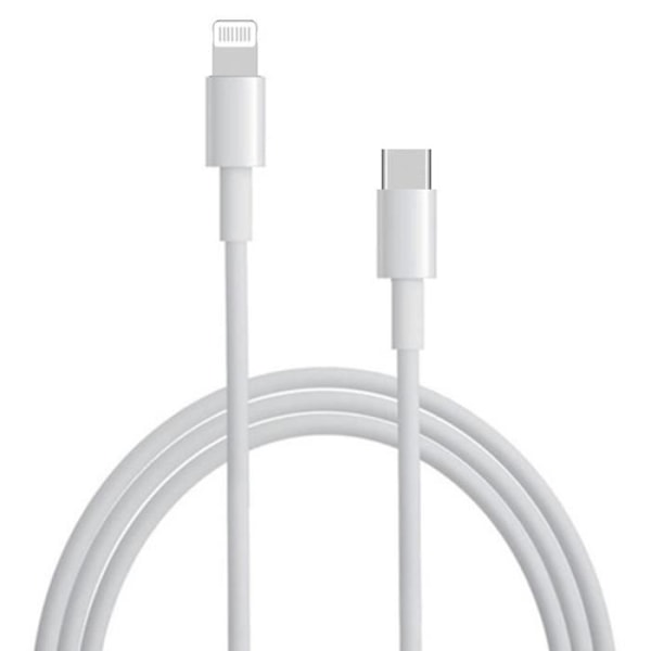 USB-C Lightning-kabel 2m för iPhone 14/14 PLUS/14 PRO/13/13 PRO/13 PRO MAX/SE 2022/12/12 MINI/12 PRO/11 PRO/11 PRO MAX Phonillico® Vit