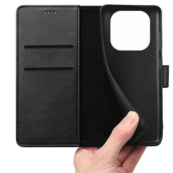 Coque - Phonillico® - Honor 400 Lite 5G - Musta Lompakko - Puolijäykkä - Magneettinen Svart