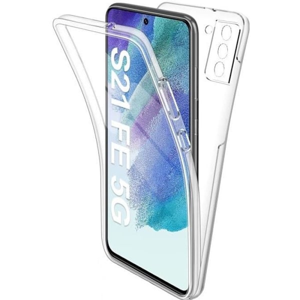Coque til Samsung S21 FE 5G - Hætte Etui 360 Integreret Transparent 2 Dele Foran Bagpå Sammenklappelig Phonillico® Transparent