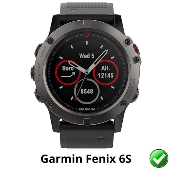 Skydd av skärm för Garmin Fenix 6s [Pack 6] Ultratrev Plastskydd Försvar Film Phonillico Transparent