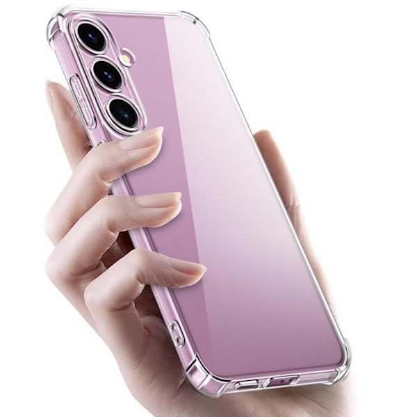 Stødabsorberende cover til Samsung Galaxy S24 og 2 sorte anti-spion hærdede glas skærmbeskyttelse Phonillico® Svart