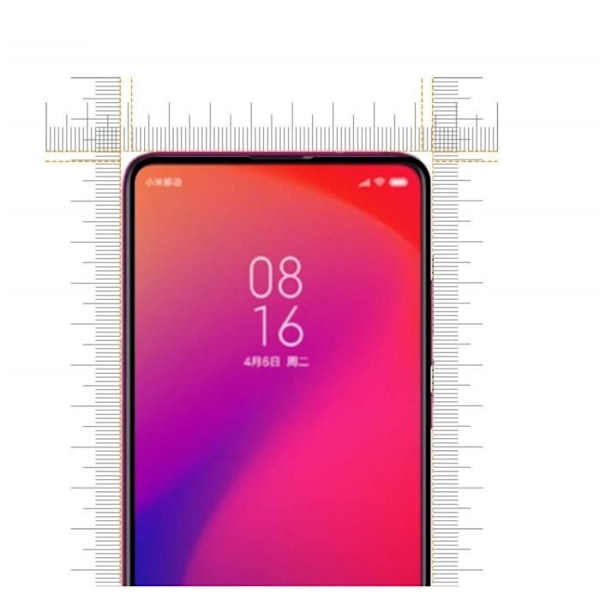 Hærdet Glas - Phonillico® - Xiaomi MI 9T/MI 9T PRO - Gennemsigtig - Sort Kant - Ridsefast Transparent, svart