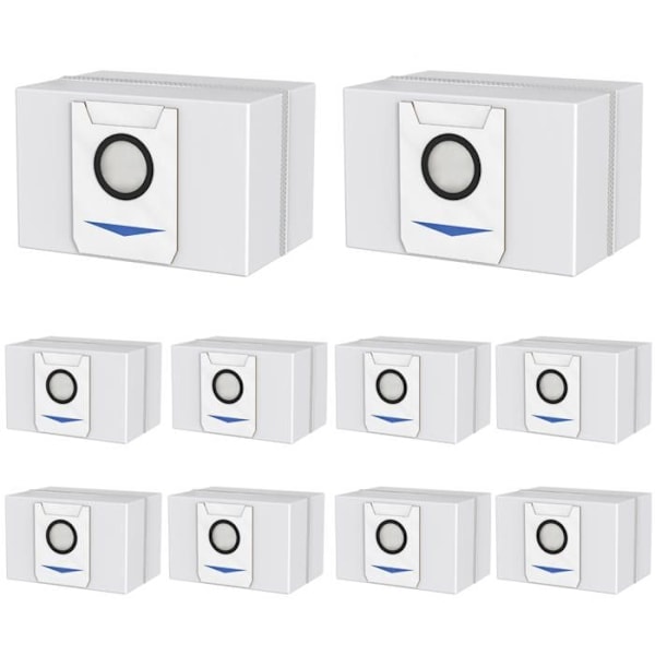 Dammsugarpåse - Ecovacs - Deebot X1 Omni/X1E/Turbo/T20 - 10-pack - Vit - Kompatibel