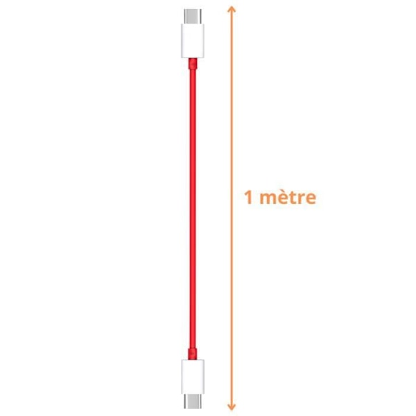 Lot 2 Snabbladdningskablar USB-C till USB-C 1m för OnePlus 11-10 Pro-8 Pro-8-7T Pro-6T-5T-Nord CE 3 Lite-Nord CE 2-Nord 2T Phonillico®