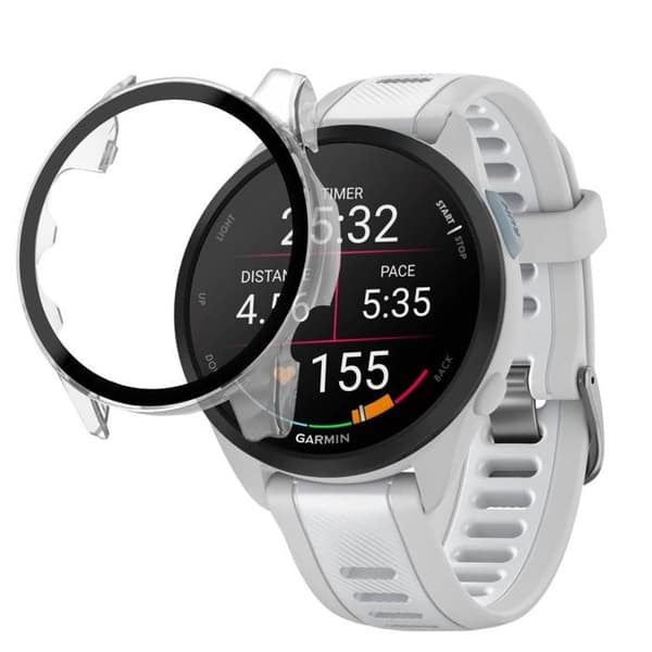 Coque til smartur - Phonillico - Kompatibel med Garmin Forerunner 165 - Transparent Transparent