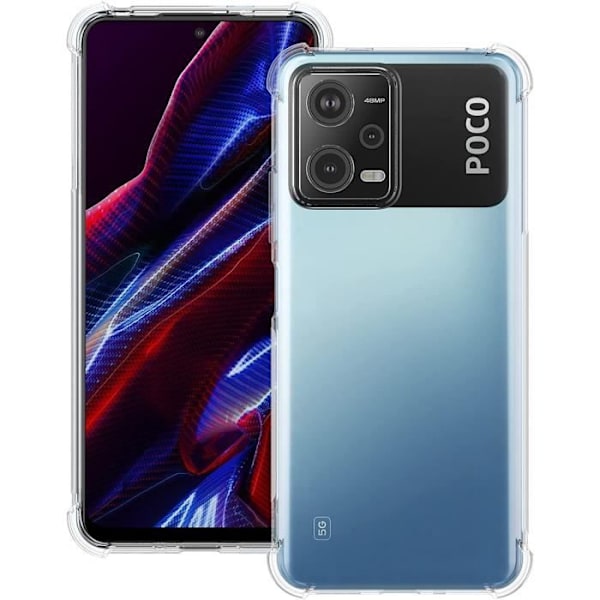 Fodral till Xiaomi Poco X5 5G - Stötsäkert skydd TPU Soft Transparent Phonillico®