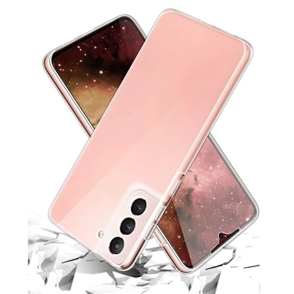 Samsung S21 - Täydellinen silikonikuori, läpinäkyvä, 2-osaa etu ja taka, istuva Phonillico®