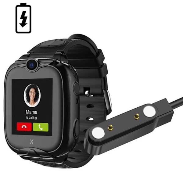 Laddare Kompatibel med Xplora XGO 2 - USB-kabel 1 meter Ersättningsadapter för Klockladdare Phonillico® Svart