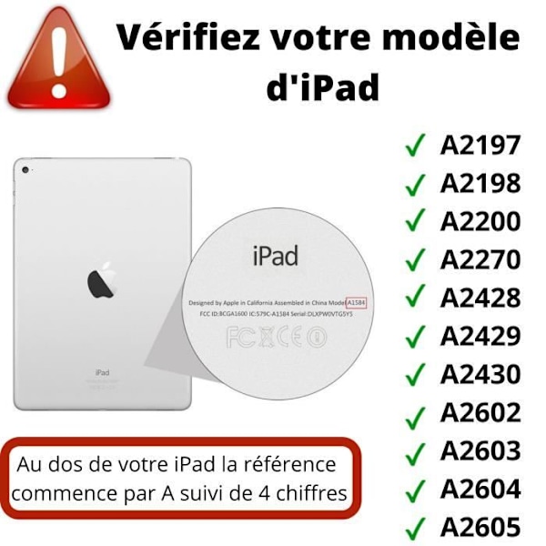 360 Rotationsfodral Svart för iPad 9 / iPad 8 / iPad 7 - 10,2 tum - Phonillico® Svart