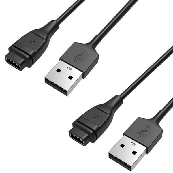 PHONILLICO oplader til Coros Pace 3/Pace 2/Apex 2/Apex 2 Pro/Vertix 2 smartwatches (sæt med 2 sorte 1m kabler)