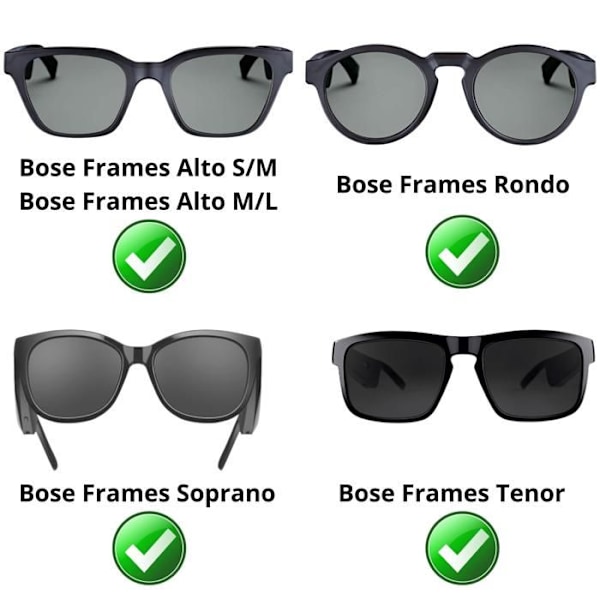 Laddare Sektor 12W Kompatibel med Bose Frames Alto/Frames Rondo/Frames Soprano/Frames Tenor Phonillico® Svart