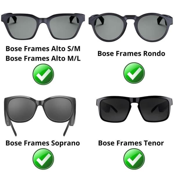 Oplader 12W Kompatibel med Bose Frames Alto/Frames Rondo/Frames Soprano/Frames Tenor Phonillico® Svart