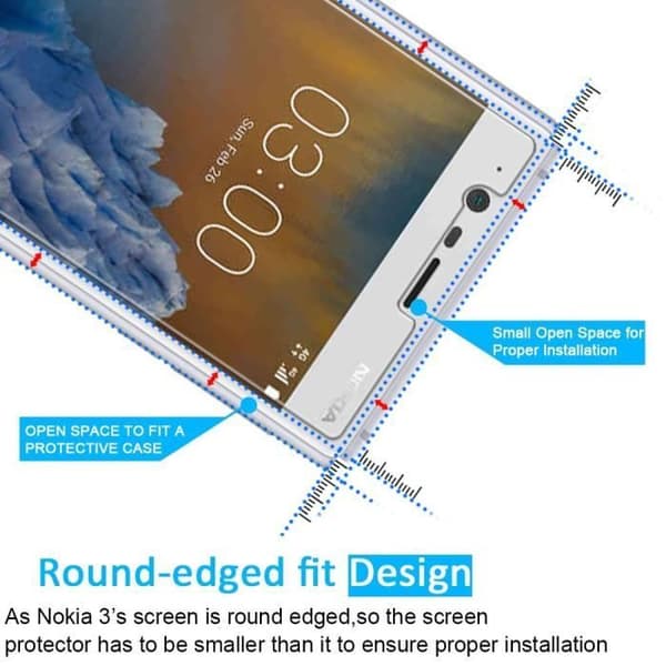 Verre Trempe NOKIA 3 Näytönsuojaus Phonillico® Transparent