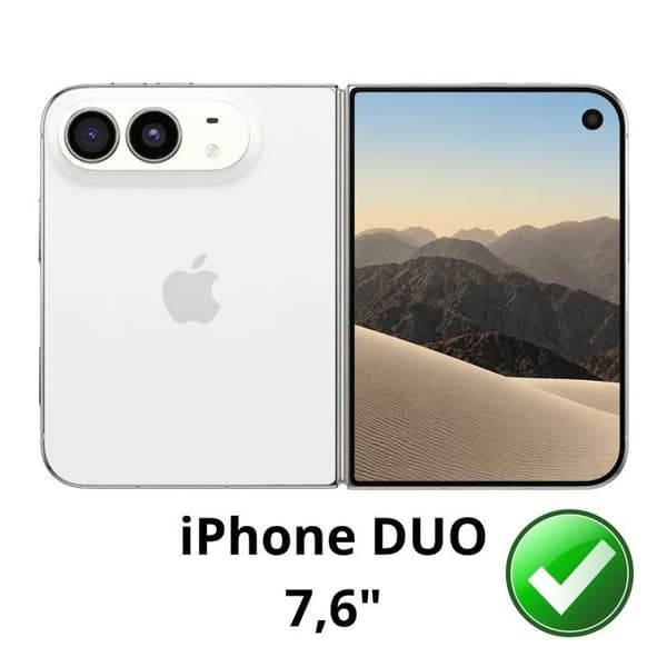 iPhone DUO-fodral - Stötskydd Hård Transparent Silikon Phonillico® Transparent