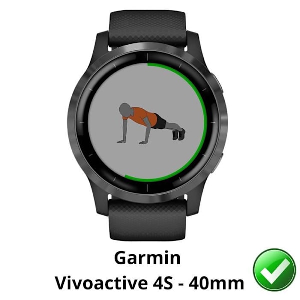 Skyddande skärm för Garmin Vivoactive 4s - 40mm [Pack 8] Hållbart Ultrafint Plastskydd Phonillico Transparent
