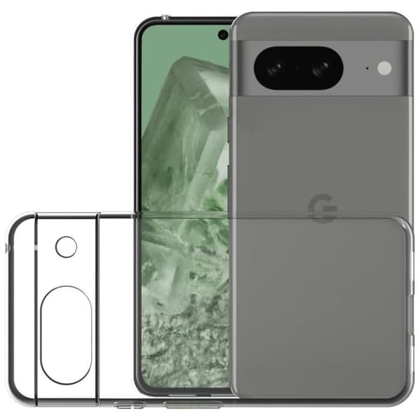 Coque TPU Läpinäkyvä Google Pixel 8a:lle - Silikoni Geeli Suoja Ultra Ohut Phonillico Transparent