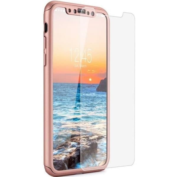 Coque - Phonillico - iPhone 11 PRO - Rosa - Heltäckande skydd - Härdat glas Rosa