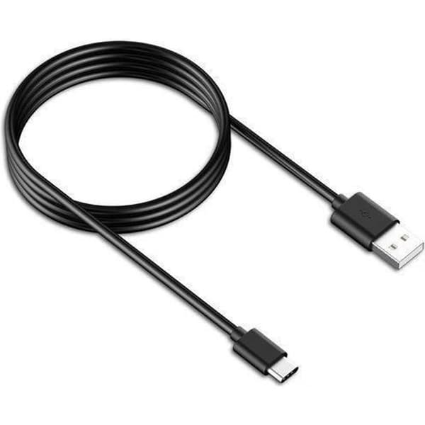 USB-C Kabel - Phonillico® - 1 Meter - Kompatibel med Huawei NOVA - Sort - Micro USB Oplader Svart