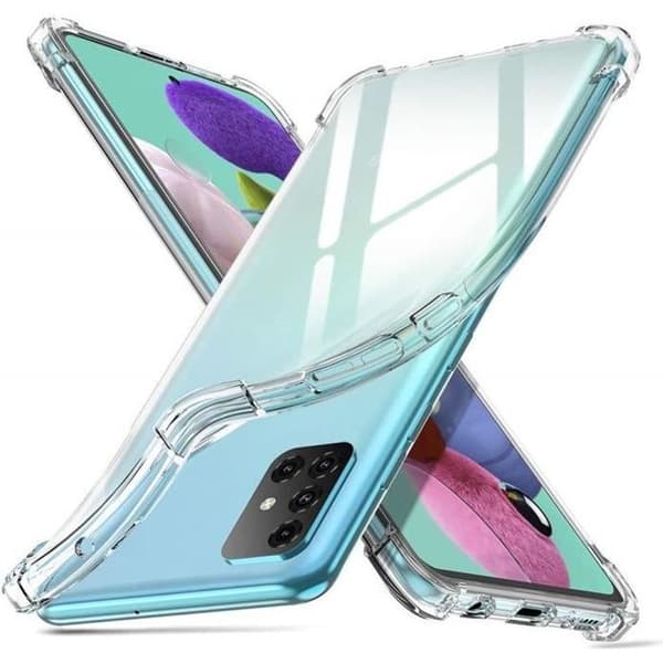 Coque Antishock Silikoni Läpinäkyvä Samsung Galaxy A51:lle Phonillico® Transparent