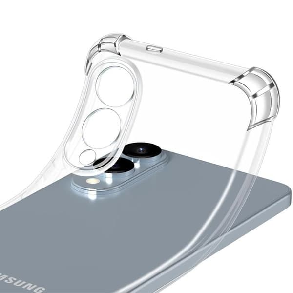 Coque til Samsung Galaxy S25 EDGE - Stødabsorberende Beskyttelse TPU Blød Transparent Phonillico® Transparent