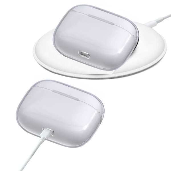 Transparent Silikonframskydd - Phonillico® - Airpods PRO 2 - Repeller - Stötsäker - Induktionsladdning Transparent