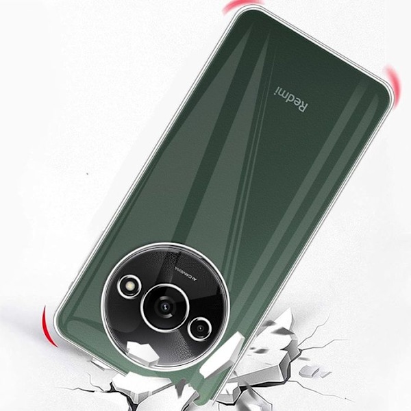 Coque til Xiaomi Redmi A3 - Silikone Gel TPU Transparent Beskyttelse Blød Ultra Tynd Phonillico® Transparent