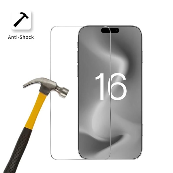 Hærdet Glas til iPhone 16 [Pakke 4] Beskyttelsesfilm til Skærm Phonillico®