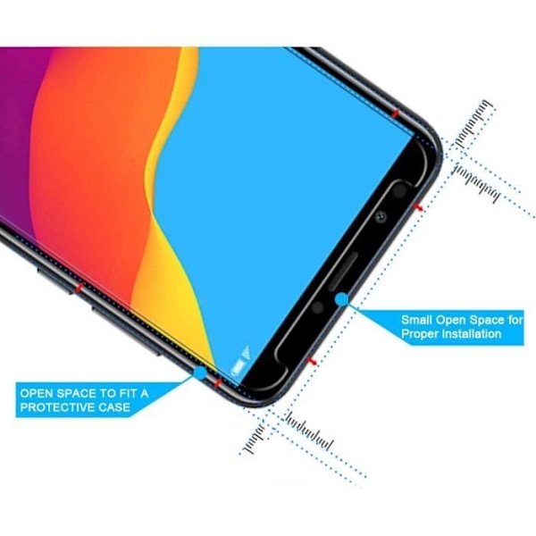 Film Beskyttelse Skærm - Phonillico® - Huawei Y7 2018 - Tempereret Glas - Ultra Robust - Anti Ridser