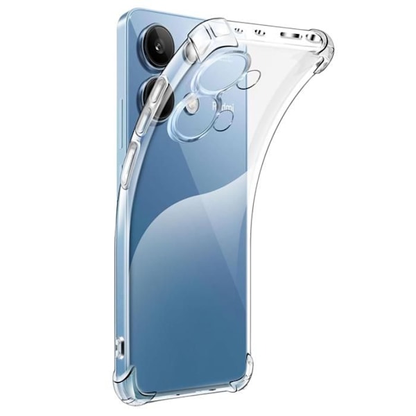 Fodral för Xiaomi Redmi Note 13 4G - Phonillico® - Stötsäker - Mjuk TPU - Transparent - Förstärkt skydd Transparent
