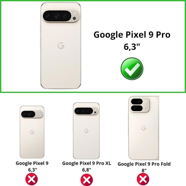 Skyddskamera - Phonillico® - Google Pixel 9 Pro - Härdat Glas - 2-Pack - Rep-resistant Transparent