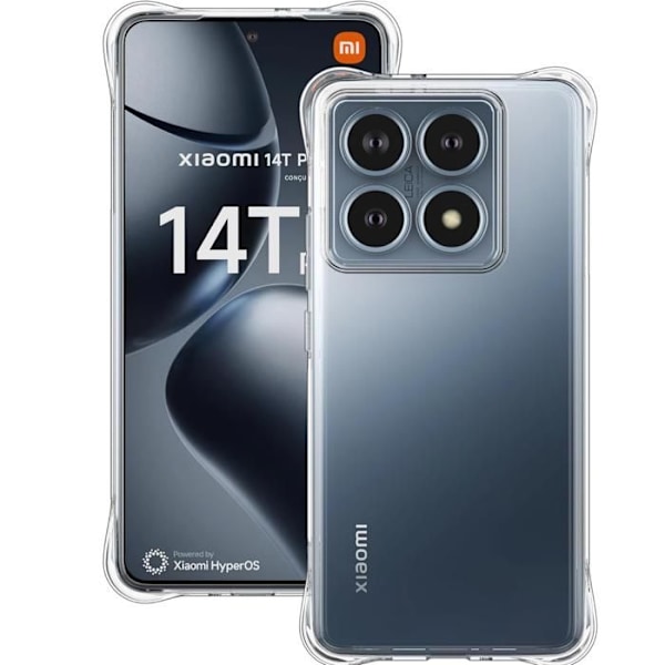 Coque - Phonillico® - Xiaomi 14T PRO - Iskunkestävä - Pehmeä - Läpinäkyvä Transparent
