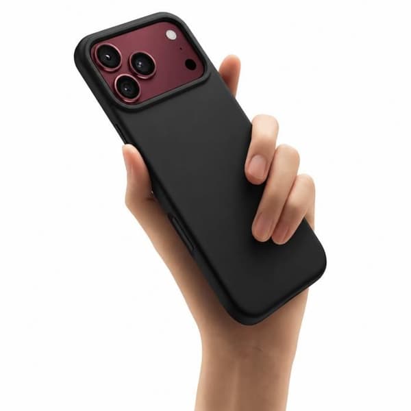 Sort cover til iPhone 18 PRO MAX og 2 hærdede glas skærmbeskyttelse Phonillico® Svart