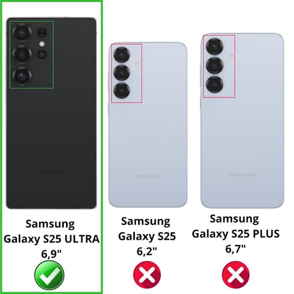 Coque til Samsung Galaxy S25 ULTRA - Phonillico® - Sort Pung - Magnetisk Klap - Rum til Kort Svart