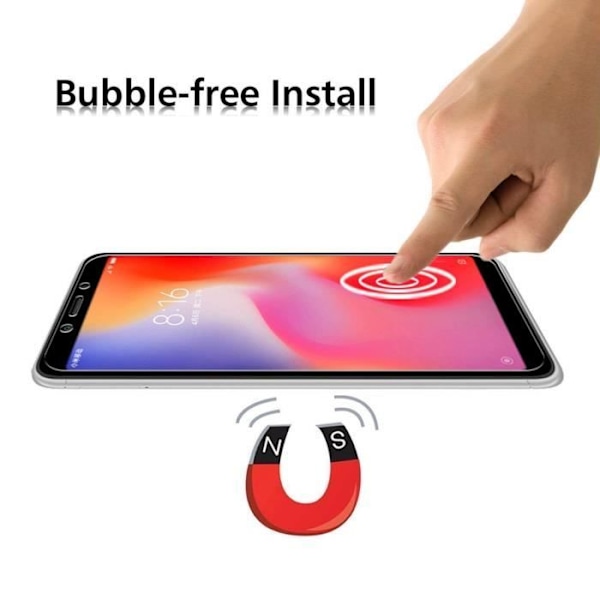 Film Vitre Skydd för Skärm - Phonillico® - Xiaomi REDMI 6A - Pack av 3 - Ultra Resistenta - Rep Skydande