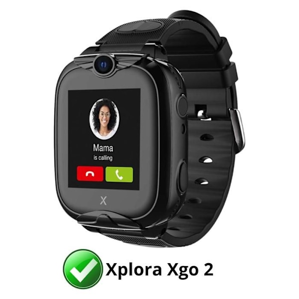 Coque kompatibel med Xplora XGO 2 - Hårdfør beskyttelse gennemsigtig etui med hærdet glas Phonillico Transparent