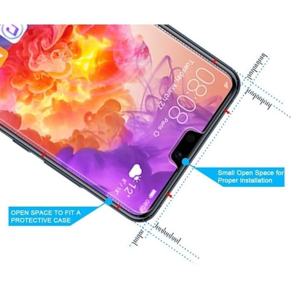 Telefoncover - Phonillico® - HUAWEI P20 PRO - Transparent Silikone - hærdet Glas - Ultra Slim Transparent