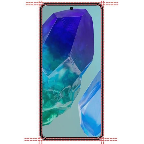 Näyttösuojus - Phonillico - Samsung Galaxy M55 5G - 2 kappaleen pakkaus - Karkaistua lasia - Naarmunkestävä Transparent