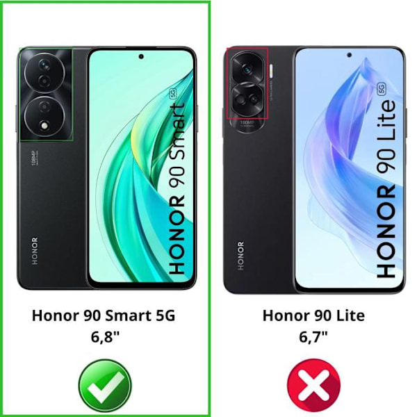 Coque Antichoc - Phonillico - Honor 90 Smart 5G - TPU Blød - Transparent - Forstærket Beskyttelse Transparent